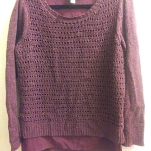 St. John's Bay Layered Purple Sweater